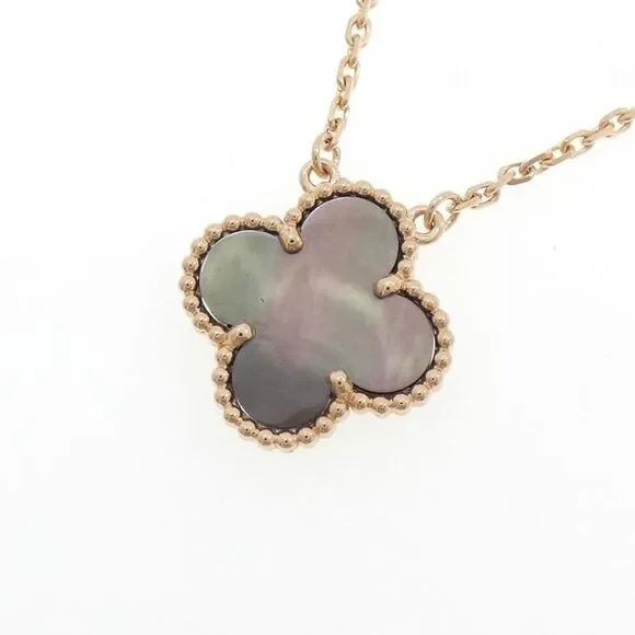 Van Cleef & Arpels Vintage Alhambra Au750 Pink Gold Mother of Pearl Necklace - Picture 3 of 5